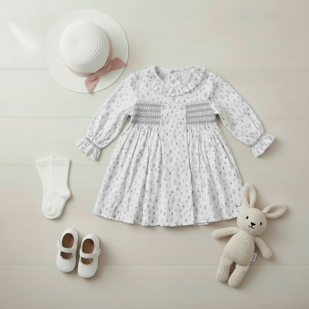 Paz Rodriguez Smocked Floral Dress — 9 Months
